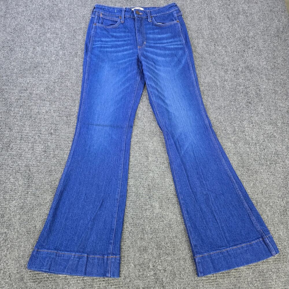 Wrangler Retro Jeans Womens 30x34 Blue High Rise Flare Stretch